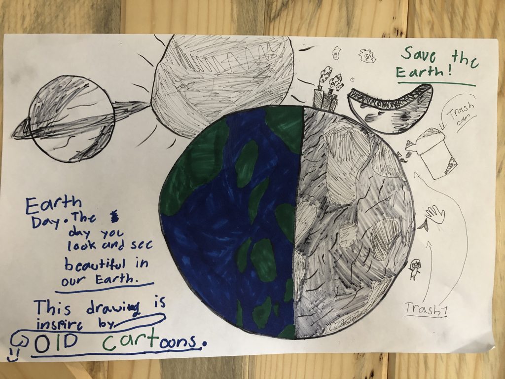 inspired by old cartoons-earth day poster