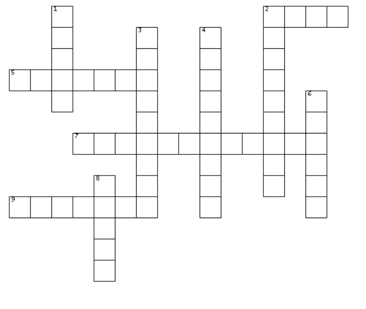 blank cross word puzzle-water wise
