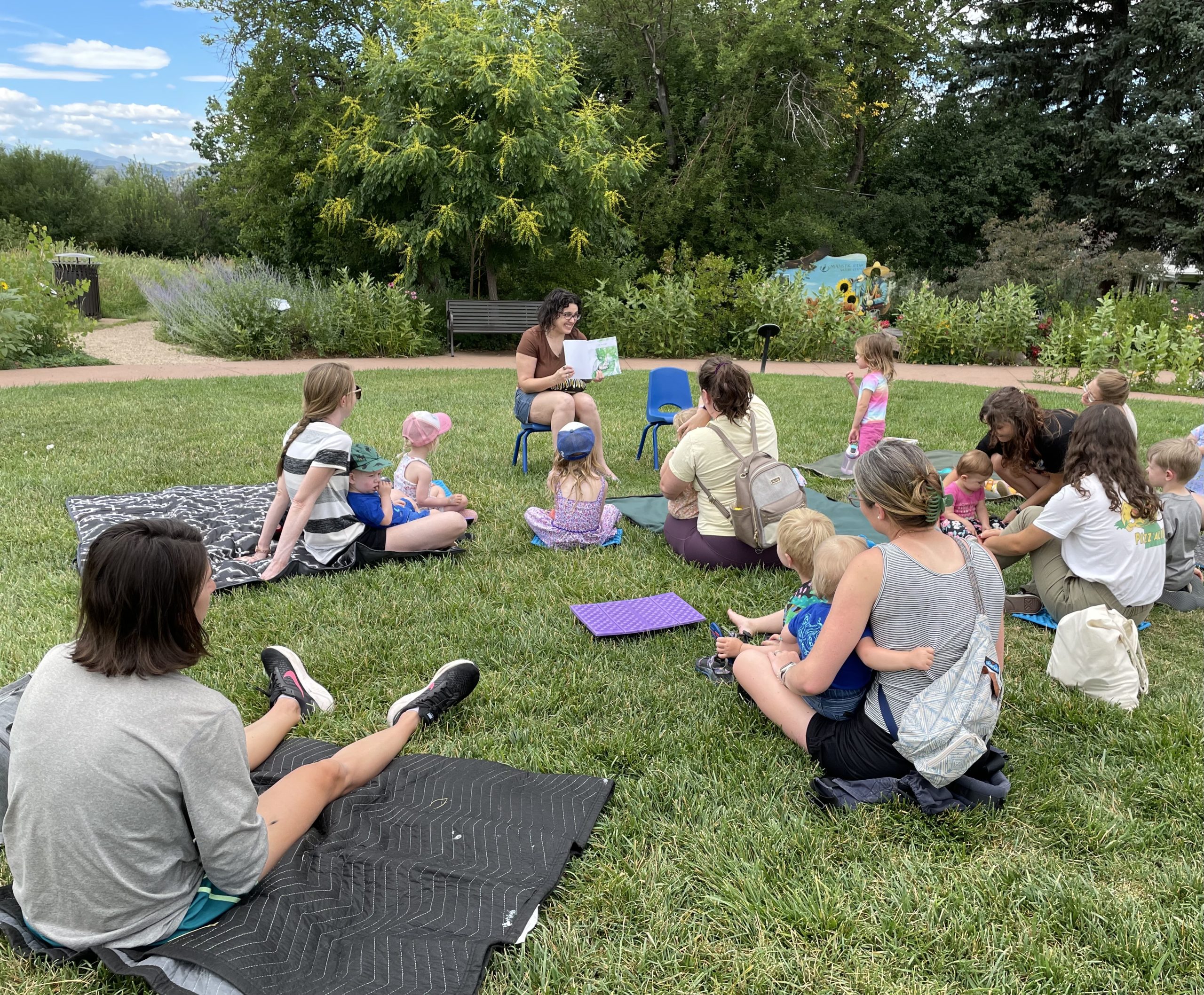 nature storytime in the garden